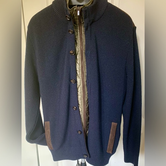 Paul & Shark Yachting Wool / Goatskin Sweater Size L NWT - Picture 11 of 15